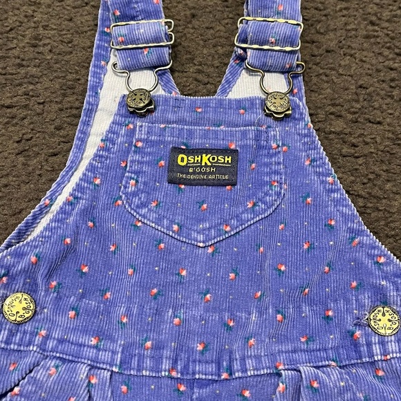 Vintage OshKosh B’Gosh Corduroy Floral Overalls - Picture 5 of 7